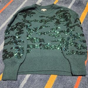 Nine West Teal Sequin Sweater
